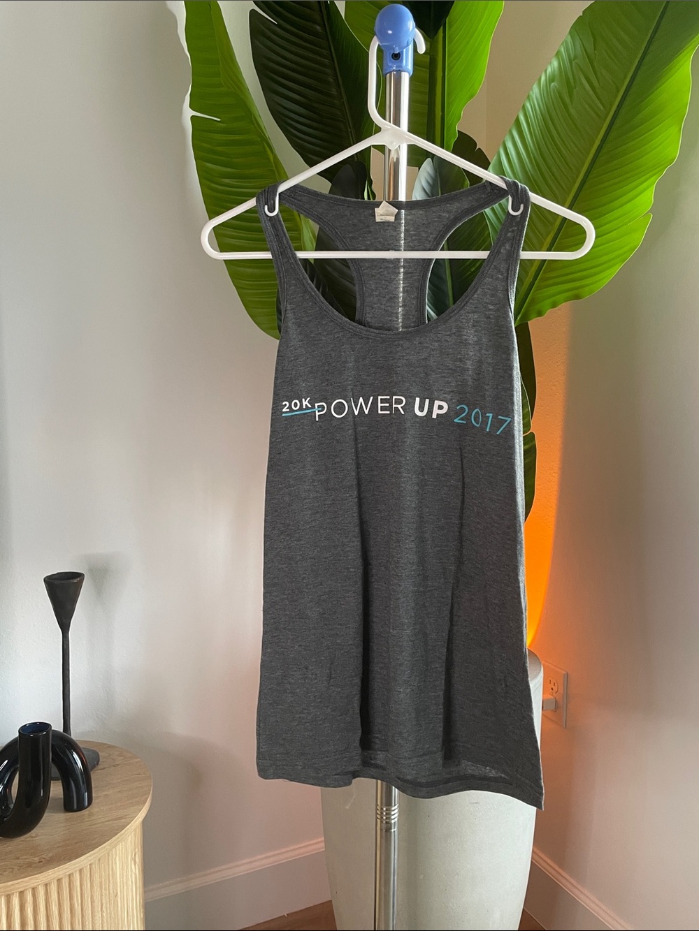 Charcoal 'Power Up 2017' Racerback Tank Top